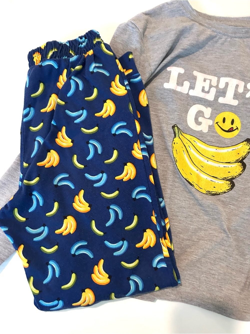Joe Boxer Gray Tee with Yellow Smiley Graphic PJS